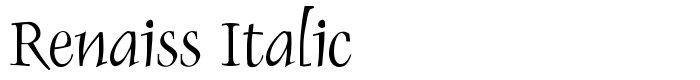 шрифт Renaiss Italic
