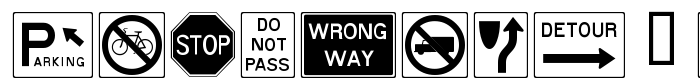 шрифт RoadSign + Warning