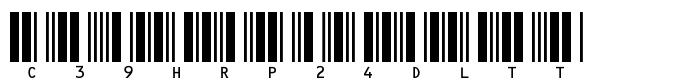 шрифт c39hrp24dltt
