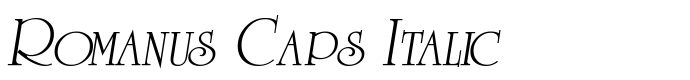 скачать шрифт Romanus Caps Italic предпросмотр шрифта Romanus Caps Italic