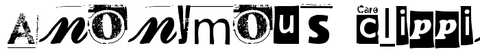 шрифт Anonymous Clippings