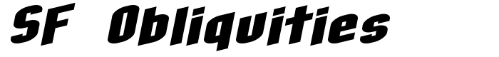 скачать шрифт SF Obliquities предпросмотр шрифта SF Obliquities