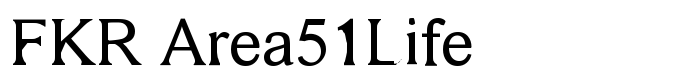 шрифт FKR Area51Life