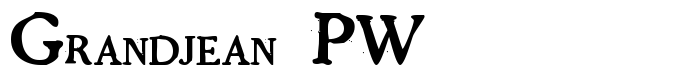 шрифт Grandjean PW