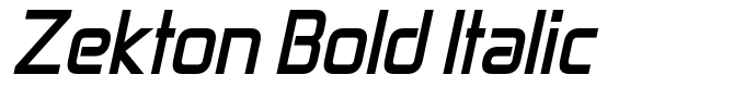 предпросмотр шрифта Zekton Bold Italic