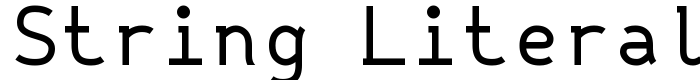 шрифт String Literal + Variable