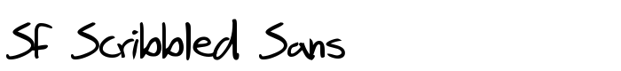 скачать шрифт SF Scribbled Sans предпросмотр шрифта SF Scribbled Sans