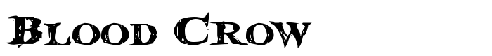 скачать шрифт Blood Crow предпросмотр шрифта Blood Crow