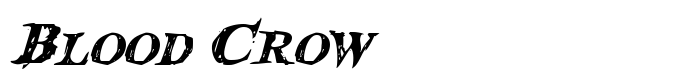 скачать шрифт Blood Crow предпросмотр шрифта Blood Crow
