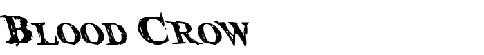 скачать шрифт Blood Crow предпросмотр шрифта Blood Crow