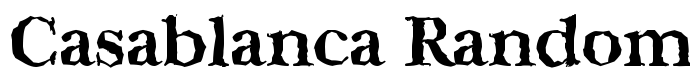 шрифт Casablanca Random Bold