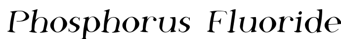 шрифт Phosphorus Fluoride