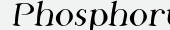 шрифт Phosphorus Fluoride