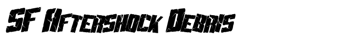 скачать шрифт SF Aftershock Debris предпросмотр шрифта SF Aftershock Debris