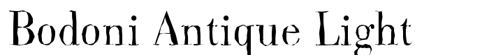 шрифт Bodoni Antique Light