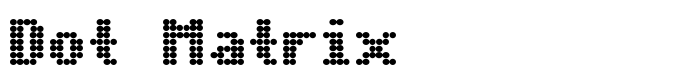 скачать шрифт Dot Matrix предпросмотр шрифта Dot Matrix