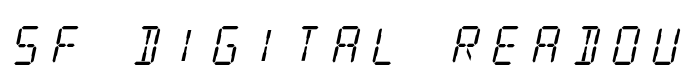 предпросмотр шрифта SF Digital Readout Medium