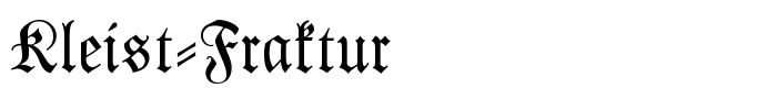 скачать шрифт Kleist-Fraktur предпросмотр шрифта Kleist-Fraktur