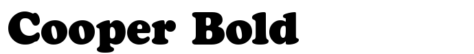 скачать шрифт Cooper Bold предпросмотр шрифта Cooper Bold