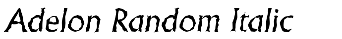 предпросмотр шрифта Adelon Random Italic