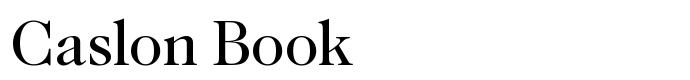 шрифт Caslon Book