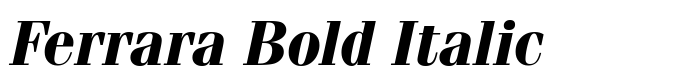 предпросмотр шрифта Ferrara Bold Italic