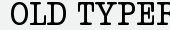 шрифт Old Typer Titul