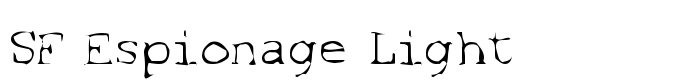 скачать шрифт SF Espionage Light предпросмотр шрифта SF Espionage Light