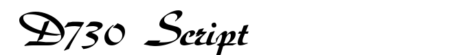 шрифт D730 Script