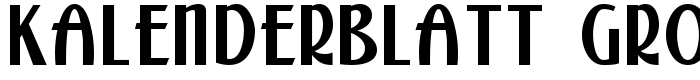 шрифт Kalenderblatt Grotesk