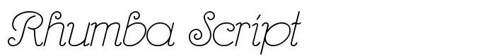 шрифт Rhumba Script