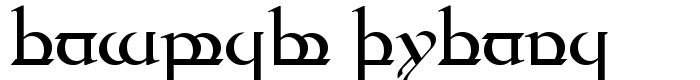 предпросмотр шрифта Tengwar Quenya