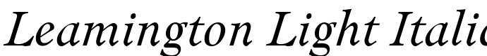 шрифт Leamington Light Italic