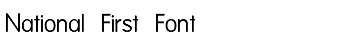 предпросмотр шрифта National First Font
