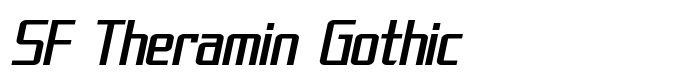 скачать шрифт SF Theramin Gothic предпросмотр шрифта SF Theramin Gothic