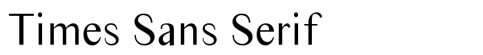 шрифт Times Sans Serif