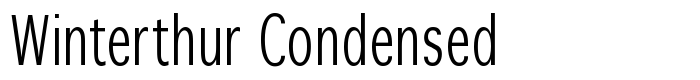 шрифт Winterthur Condensed