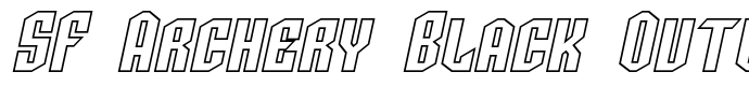 предпросмотр шрифта SF Archery Black Outline Italic