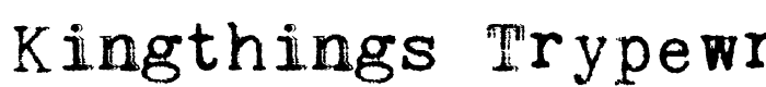 скачать шрифт Kingthings Trypewriter предпросмотр шрифта Kingthings Trypewriter