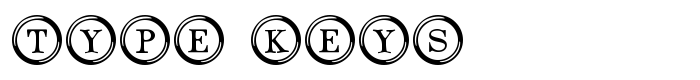 скачать шрифт Type Keys предпросмотр шрифта Type Keys