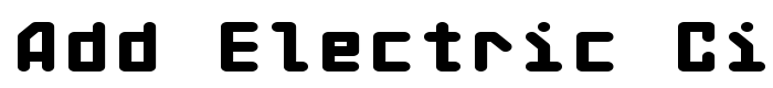 шрифт Add Electric City