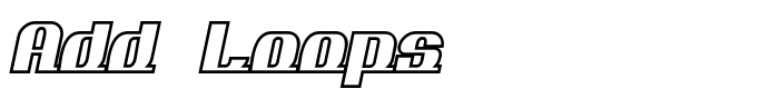 шрифт Add Loops