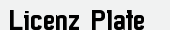 шрифт Licenz Plate