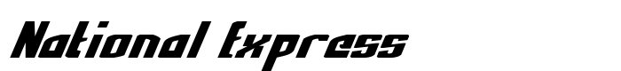 скачать шрифт National Express предпросмотр шрифта National Express