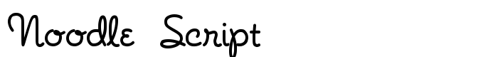 скачать шрифт Noodle Script предпросмотр шрифта Noodle Script