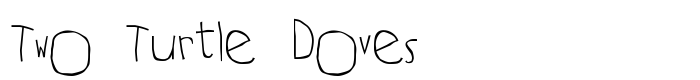 шрифт Two Turtle Doves